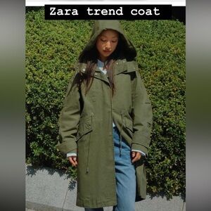 NWT ZARA TREND Hooded Parka Coat 
🚨FIRM PRICE NO DISCOUNT THE PRICE ALREADY LOW